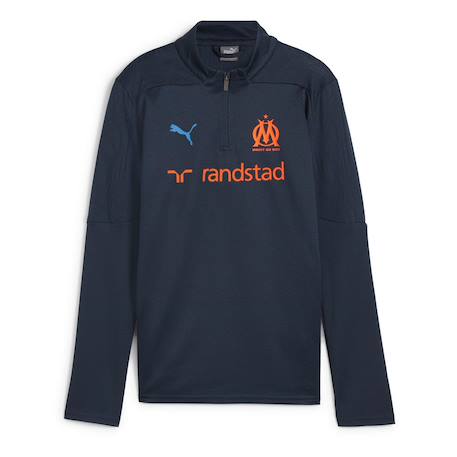 Sweat entrainement garçon OM 2024/2025 Bleu+Marine 4 - vertbaudet enfant 