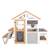 Maison de jeux extérieure multifonction en bois massif résistant Gris et naturel 5 - vertbaudet enfant 