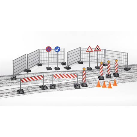 Set de construction - barrières et signalisations Multicolore 1 - vertbaudet enfant 