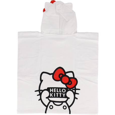 Poncho de bain hello kitty coton Blanc 4 - vertbaudet enfant 