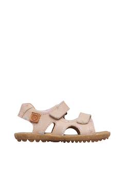 Chaussures-Sandales en cuir avec imprimé fleuri sky