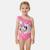 Maillot de bain fille 1 pièce asymétrique rose à pois motif personnage minnie Rose 1 - vertbaudet enfant 