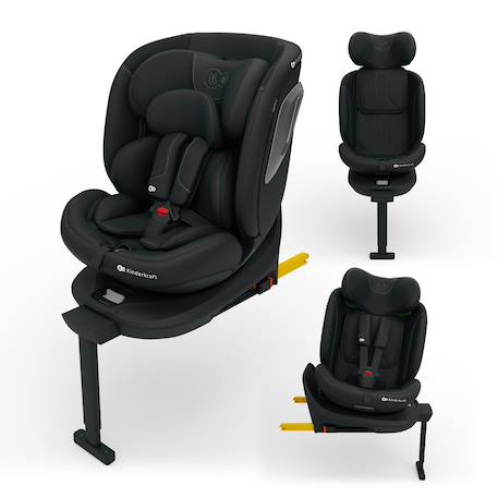 Siège Auto Kinderkraft I-360 2 PLUS i-Size avec ISOFIX, Pivotant à 360°, SPS+ et Installation Dos à la Route 40-150 cm Gris+Noir+Vert 7 - vertbaudet enfant 