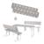 Table pique-nique pliante avec bancs et coussins pour 4 enfants Gris+Teck 2 - vertbaudet enfant 