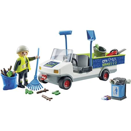Agent d'entretien voirie avec véhicule électrique 71433 Multicolore 1 - vertbaudet enfant 