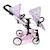 Poussette double pour poupées linus duo flowers Rose 1 - vertbaudet enfant 