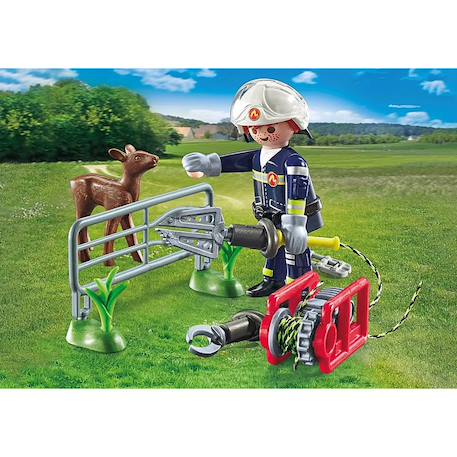 Pompier avec faon à sauver - action hereos 71467 Multicolore 1 - vertbaudet enfant 