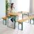 Table pique-nique pliante avec bancs pour 4 enfants Gris+Teck 7 - vertbaudet enfant 