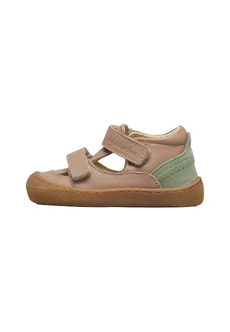 Sandales semi en cuir et en daim irtys Bleu clair-+Rose clair-+Tourterelle-militaire- 13 - vertbaudet enfant 