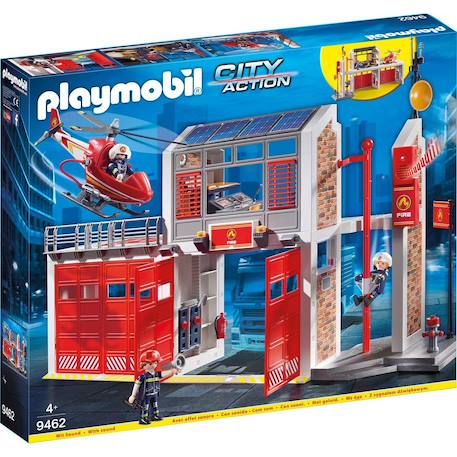 City action caserne de pompiers avec hélicoptère 9462 Multicolore 2 - vertbaudet enfant 