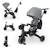 Tricycle Évolutif Kinderkraft JAZZ 3 Pliable avec Siège Pivotant, Position Semi-Allongée, Mode Draisienne et Capote UPF 50+ Beige+Gris+Rosa+Vert 7 - vertbaudet enfant 