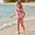 Maillot de bain fille 1 pièce asymétrique rose à pois motif personnage minnie Rose 2 - vertbaudet enfant 