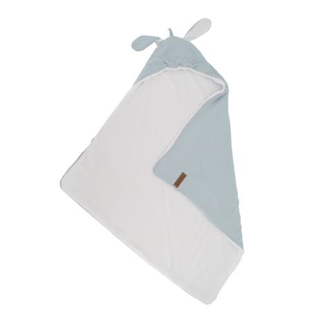 Garçon-Cape de bain en gaze de coton avec oreilles de lapin