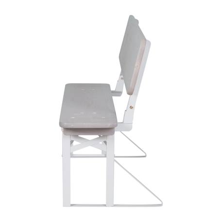 Table pique-nique pliante avec bancs à dossier pour 4 enfants Gris+Teck 5 - vertbaudet enfant 