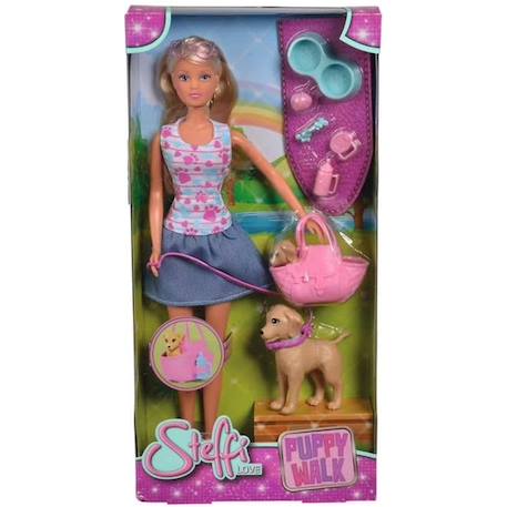 Steffi love poupée mannequin promenade chien Multicolore 2 - vertbaudet enfant 