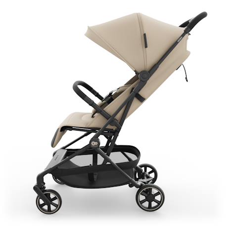 Poussette cabine ultralégère NEBO pliage une main format avion iata dossier inclinable Beige+Gris+Noir 2 - vertbaudet enfant 
