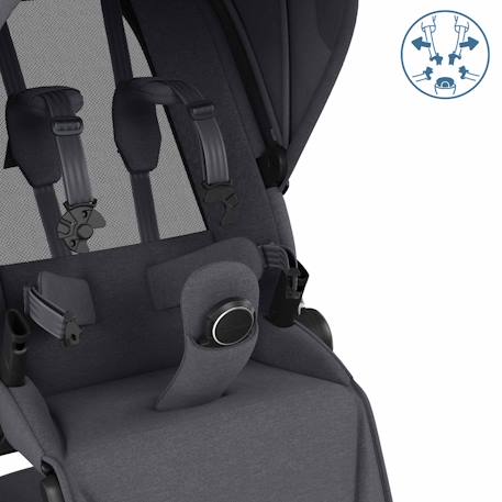 Poussette ultra confortable fame Twillic black+Twillic graphite+Twillic green 11 - vertbaudet enfant 