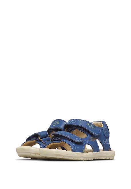 Sandales en cuir sky Bleu- 5 - vertbaudet enfant 