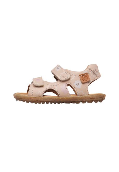 Sandales en cuir avec imprimé fleuri sky Rose- 3 - vertbaudet enfant 