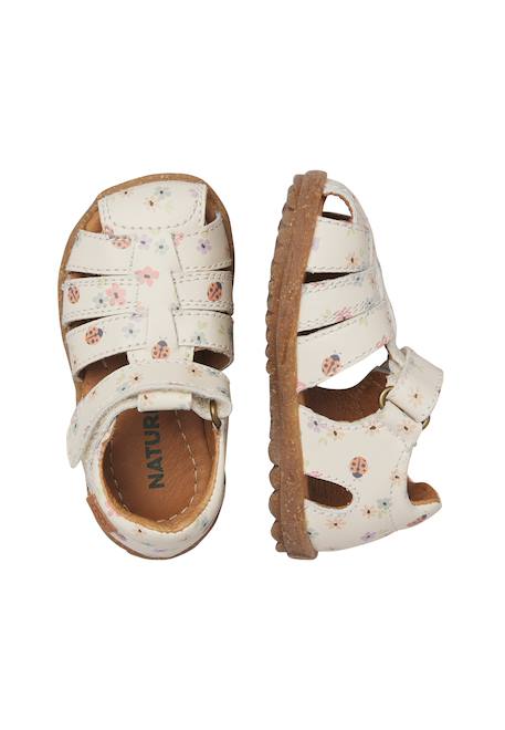 Sandales semi see Blanc crème-+Rose poudré- 4 - vertbaudet enfant 