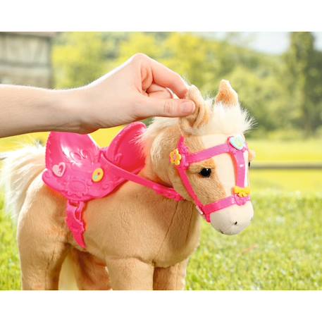 Baby born my cute horse-cheval en peluche interactive Beige et rose 1 - vertbaudet enfant 