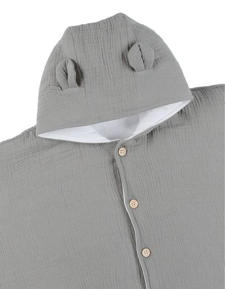 Poncho bébé mousseline de coton bio Vert 5 - vertbaudet enfant 