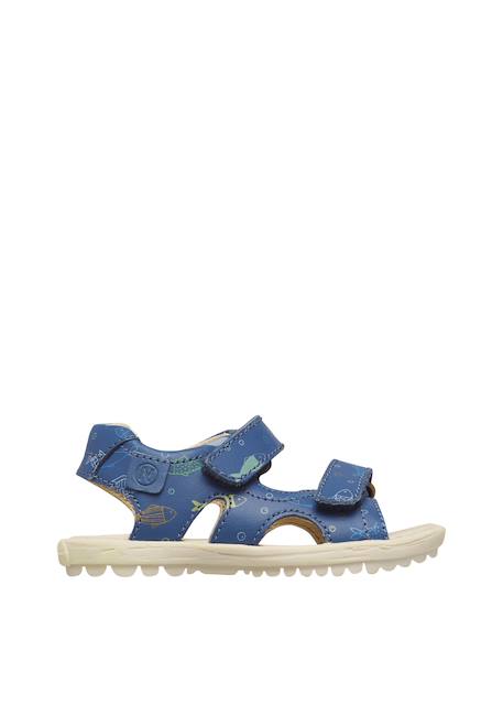 Sandales en cuir sky Bleu- 1 - vertbaudet enfant 