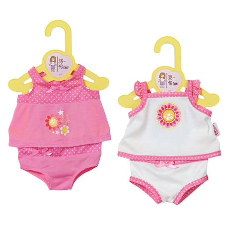 Dolly moda sous-vêtements pour poupon de 38 à 46 cm - 1 pc Blanc et rose 2 - vertbaudet enfant 