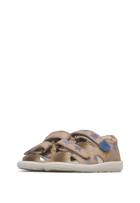Sandales en cuir july Gris tourterelle-marine 5 - vertbaudet enfant 