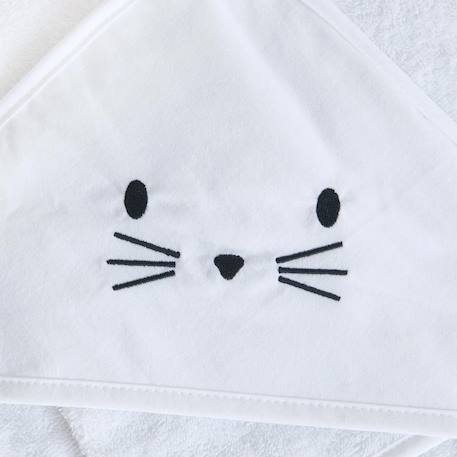 Set sortie de bain et gant lapin Blanc+Bleu+Gris perle+Terracotta 2 - vertbaudet enfant 