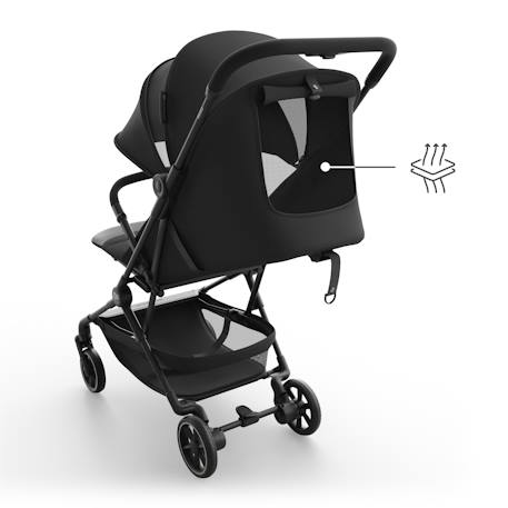 Poussette cabine ultralégère NEBO pliage une main format avion iata dossier inclinable Gris+Noir 12 - vertbaudet enfant 