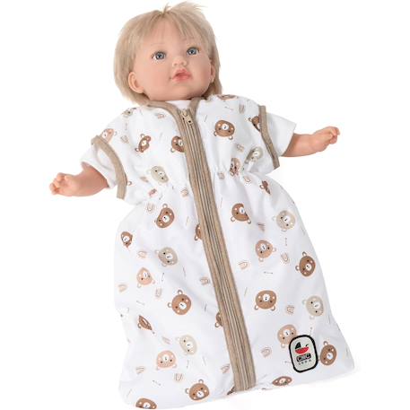 Gigoteuse pour poupées beige avec oursons Beige 1 - vertbaudet enfant 