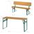 Table pique-nique pliante avec bancs et coussins pour 4 enfants Gris+Teck 10 - vertbaudet enfant 