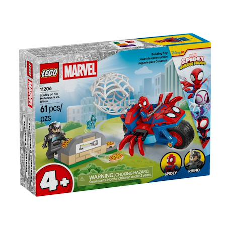 Spidey sur sa moto contre rhino 11206 Multicolore 2 - vertbaudet enfant 