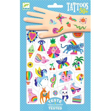 Tatouages arc-en-ciel Multicolore 2 - vertbaudet enfant 