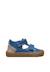 Sandales semi en cuir et en daim irtys Bleu clair-+Rose clair-+Tourterelle-militaire- 1 - vertbaudet enfant 