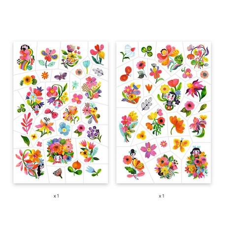 Tatouages fleurissement Multicolore 2 - vertbaudet enfant 