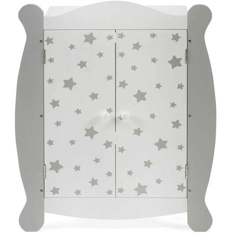 Stars - armoire à poupées Blanc et gris 2 - vertbaudet enfant 