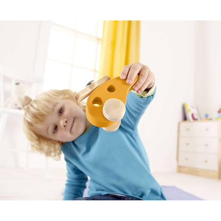 Petit hélicoptère en bois Orange 1 - vertbaudet enfant 