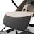 Poussette cabine ultralégère NEBO pliage une main format avion iata dossier inclinable Beige+Gris+Noir 4 - vertbaudet enfant 