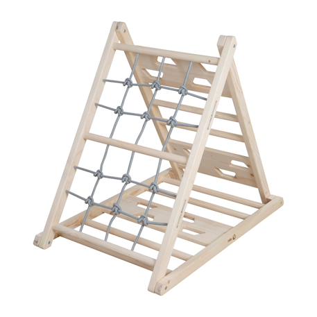 Triangle d'escalade triple défi en bois massif Naturel 5 - vertbaudet enfant 