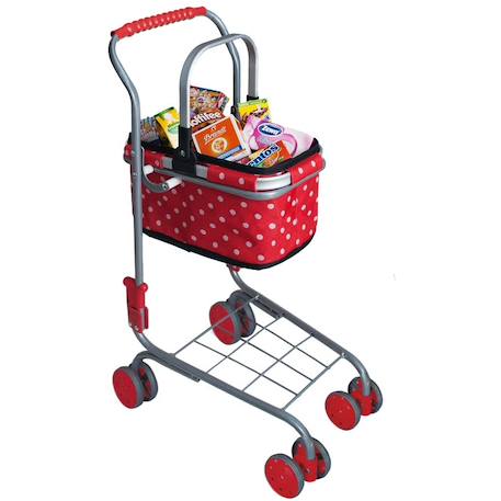Chariot en métal avec panier de transport avec 40 miniatures Rouge 2 - vertbaudet enfant 