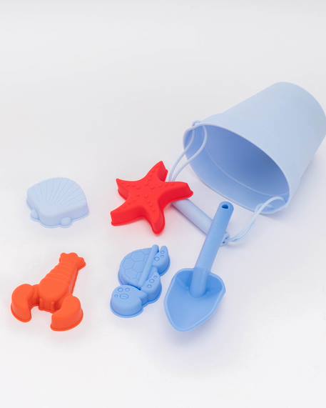 Set de jeux de plage avec accessoires Bleu+Rose 1 - vertbaudet enfant 