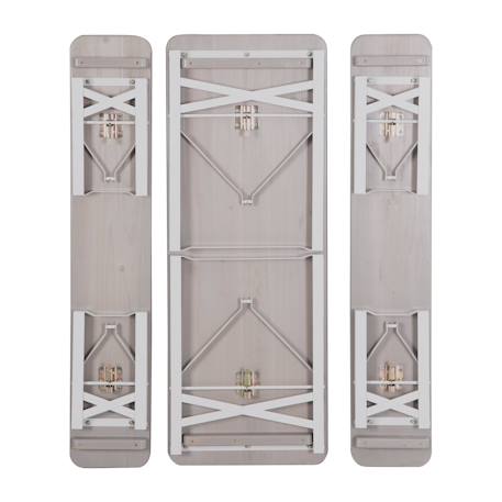 Table pique-nique pliante avec bancs pour 4 enfants Gris+Teck 3 - vertbaudet enfant 