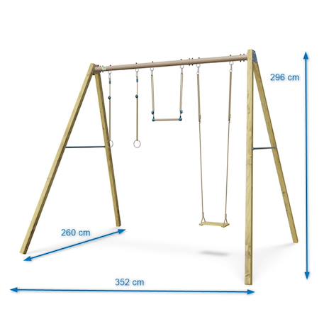 Portique ado 3m skyler 2 Bois 3 - vertbaudet enfant 