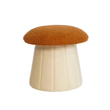 Pouf champignon enfant avec rangement teddy et velours - shroumy Terracotta 2 - vertbaudet enfant 
