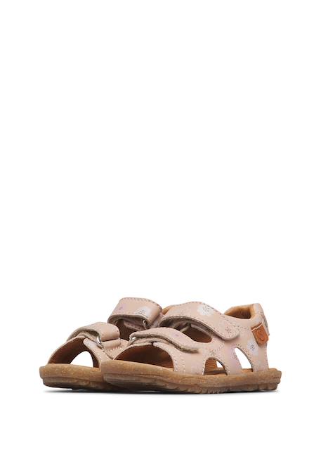Sandales en cuir avec imprimé fleuri sky Rose- 5 - vertbaudet enfant 
