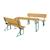 Table pique-nique pliante avec bancs à dossier pour 4 enfants Gris+Teck 8 - vertbaudet enfant 
