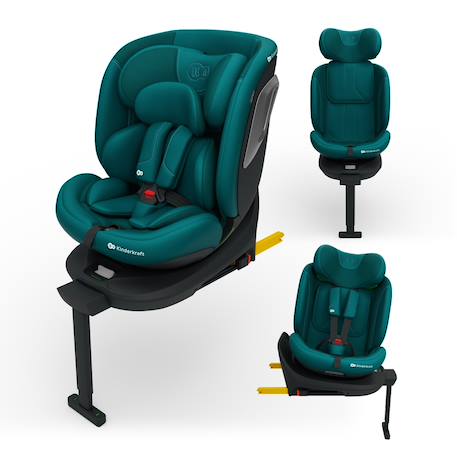 Siège Auto Kinderkraft I-360 2 PLUS i-Size avec ISOFIX, Pivotant à 360°, SPS+ et Installation Dos à la Route 40-150 cm Gris+Noir+Vert 13 - vertbaudet enfant 