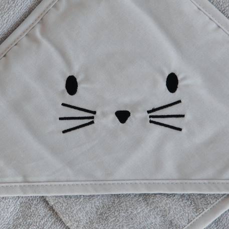 Set sortie de bain et gant lapin Blanc+Bleu+Gris perle+Terracotta 6 - vertbaudet enfant 
